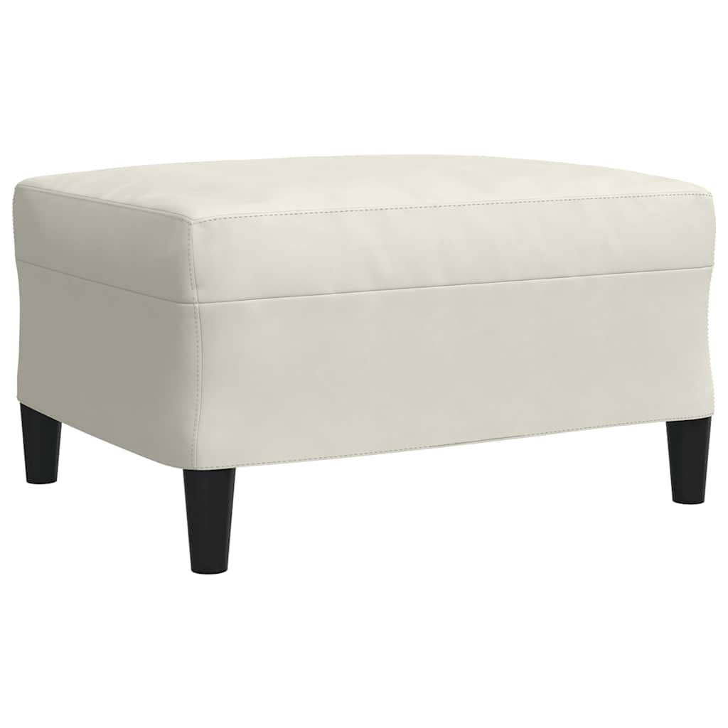 Πολυθρόνες Σετ 4 Τεμαχίων Κρεμ από Βελούδο με Μαξιλάρια