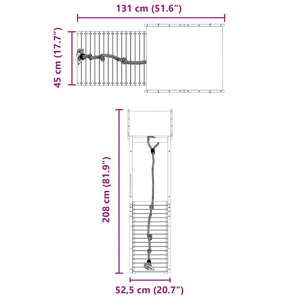Παιδική Χαρά Εξωτερικού Χώρου από Εμποτισμένο Ξύλο Πεύκου