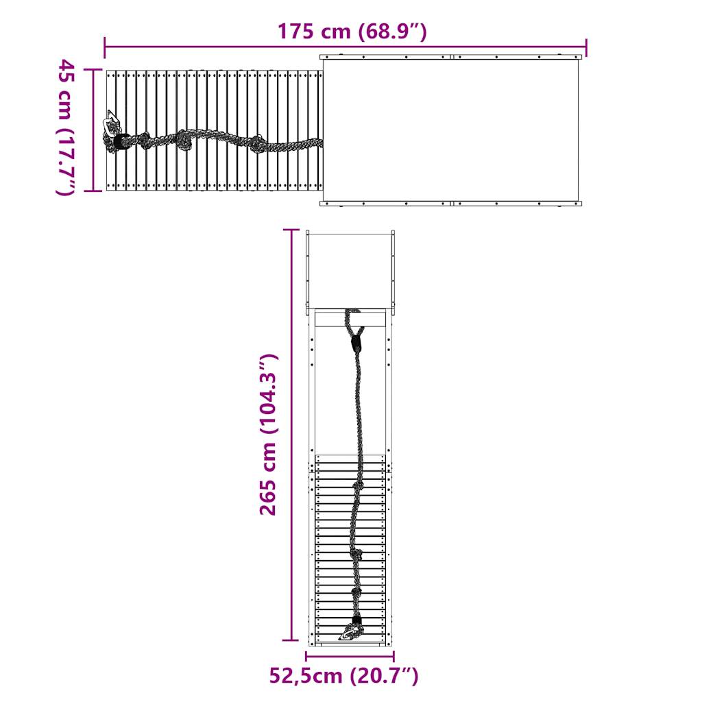 Παιδική Χαρά Εξωτερικού Χώρου από Μασίφ Ξύλο Ψευδοτσούγκας