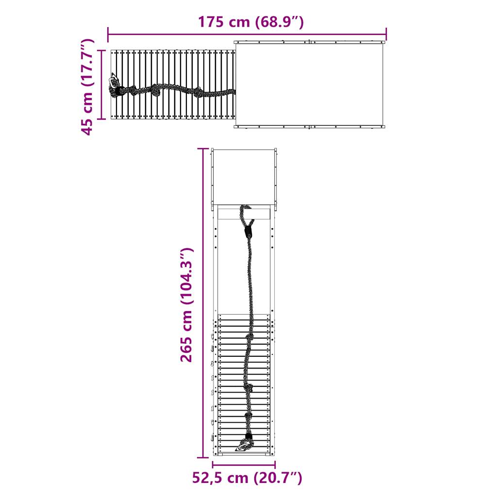 Παιδική Χαρά Εξωτερικού Χώρου από Μασίφ Ξύλο Ψευδοτσούγκας