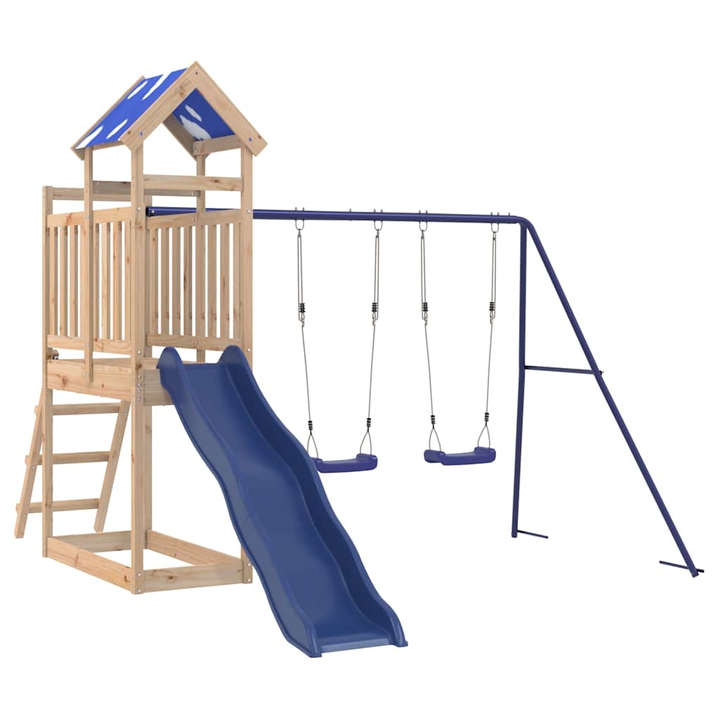 Παιδική Χαρά Εξωτερικού Χώρου από Μασίφ Ξύλο Πεύκου