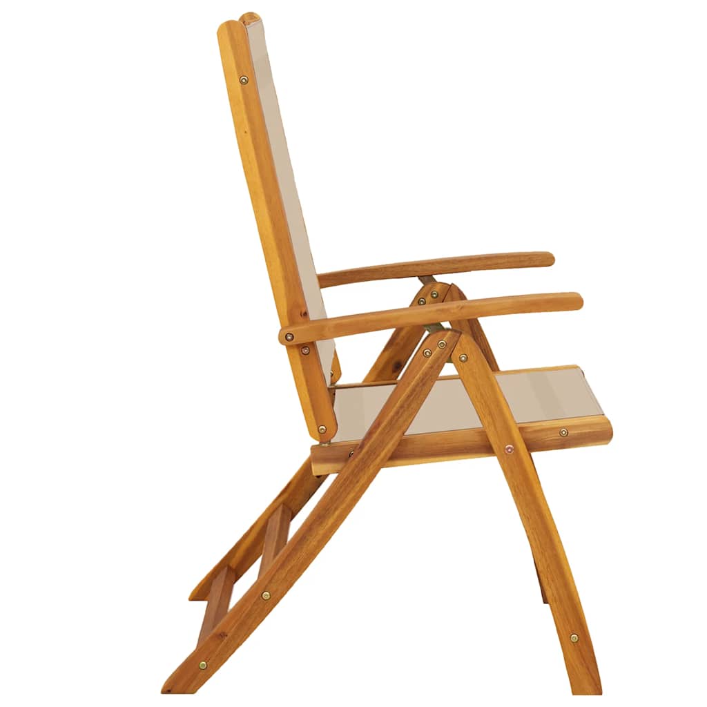 Καρέκλες Πτυσσόμενες 8 τεμ. από Μασίφ Ξύλο Ακακίας/Τεξτιλίνη - Pakobazaar