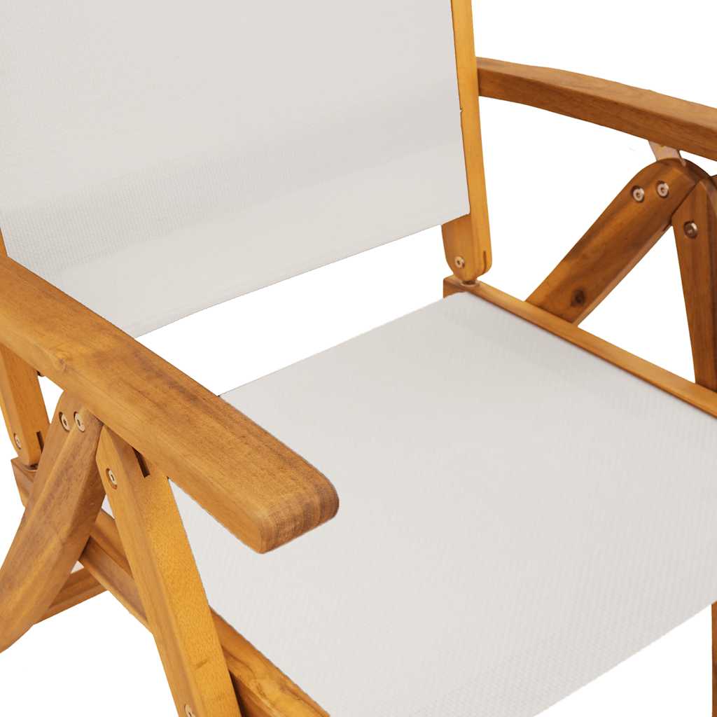 Σετ Τραπεζαρίας Κήπου 7 Τεμαχίων Μασίφ Ξύλο Ακακίας / Τεξτιλίνη