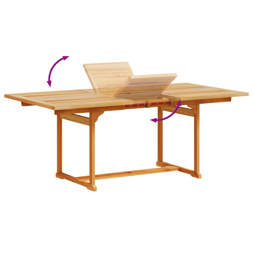 Σετ Τραπεζαρίας Κήπου 7 Τεμαχίων Μασίφ Ξύλο Ακακίας / Τεξτιλίνη