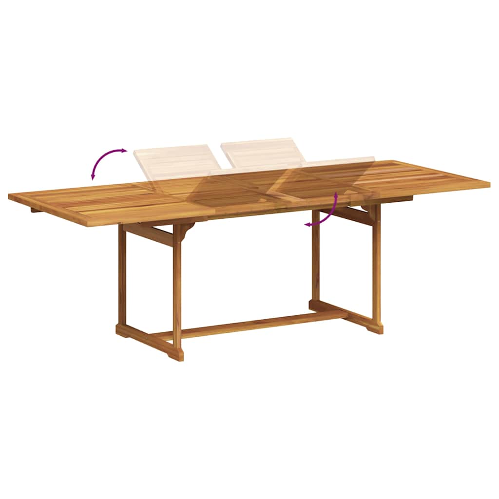 Σετ Τραπεζαρίας Κήπου 7 Τεμαχίων Μασίφ Ξύλο Ακακίας / Τεξτιλίνη - Pakobazaar