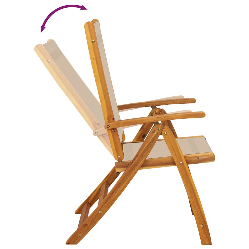 Σετ Τραπεζαρίας Κήπου 5 Τεμαχίων Μασίφ Ξύλο Ακακίας / Τεξτιλίνη - Pakobazaar