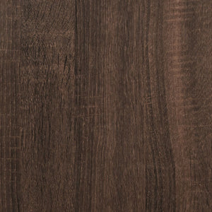 Πλαίσιο Κρεβατιού Καφέ Δρυς 180x200 εκ. Επεξ. Ξύλο & Μέταλλο