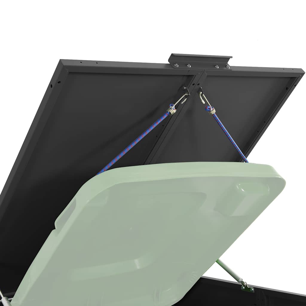 Αποθήκευση Κάδων Απορριμάτων 2 Κάδοι Μαύρος 138x79x117εκ Ατσάλι