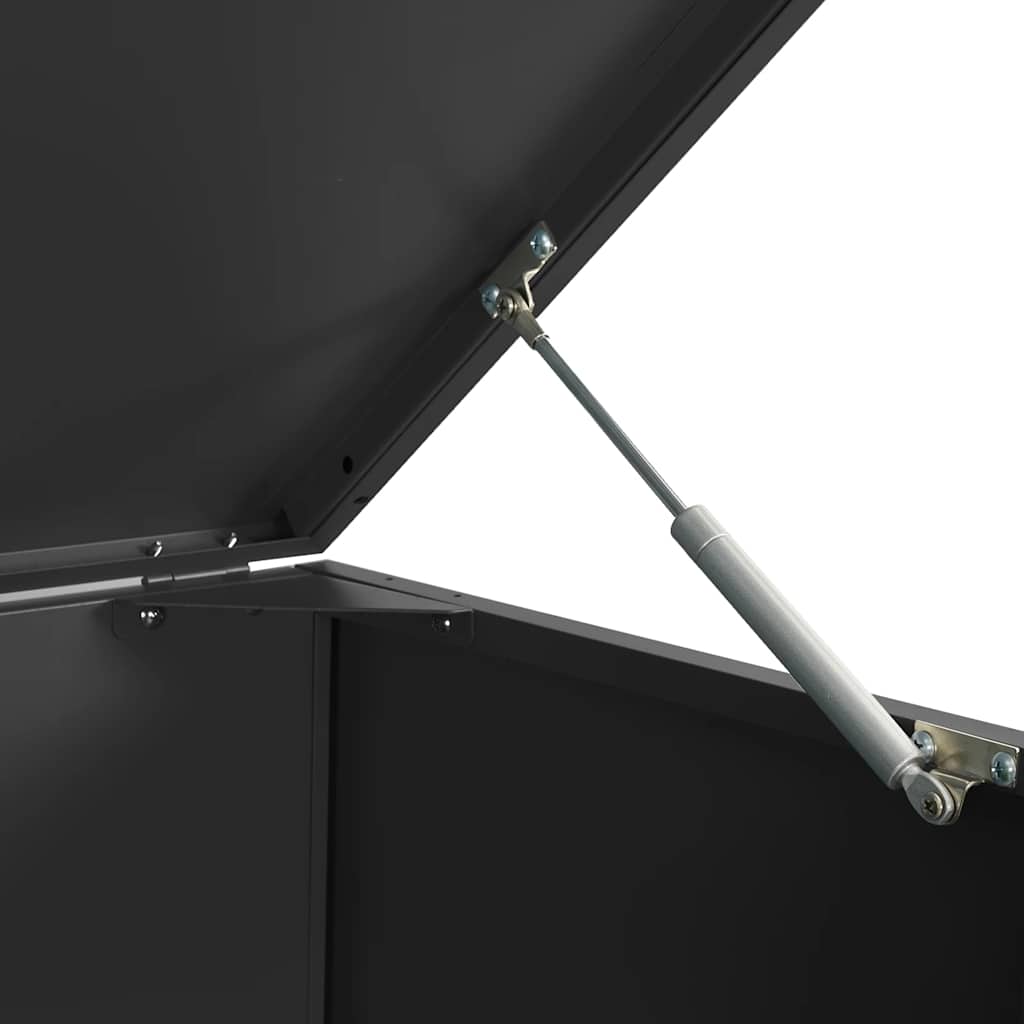 Αποθήκευση Κάδων Απορριμάτων 2 Κάδοι Μαύρος 138x79x117εκ Ατσάλι