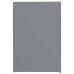 Πλαίσιο Κάδων Απορριμμάτων 2 Κάδοι Γκρι 138x79x117 εκ. Ατσάλι