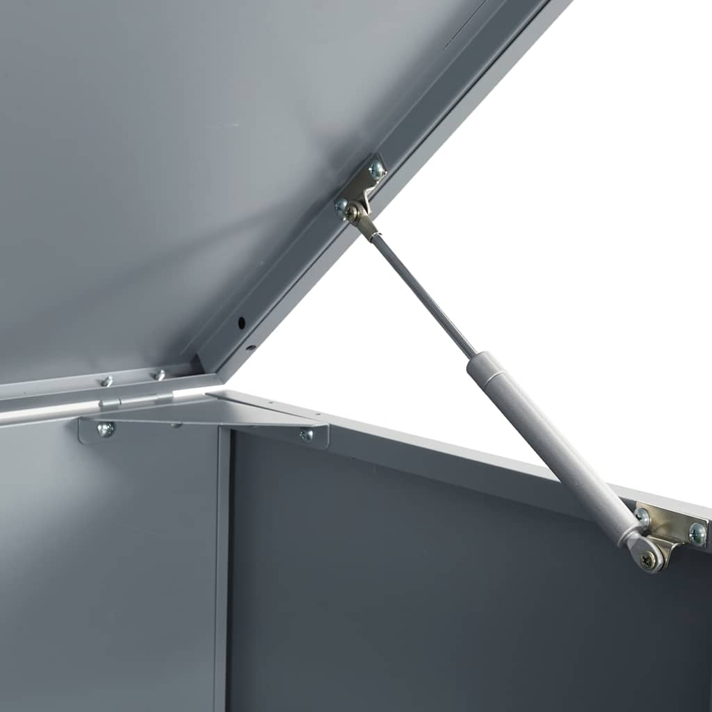 Πλαίσιο Κάδων Απορριμμάτων 2 Κάδοι Γκρι 138x79x117 εκ. Ατσάλι