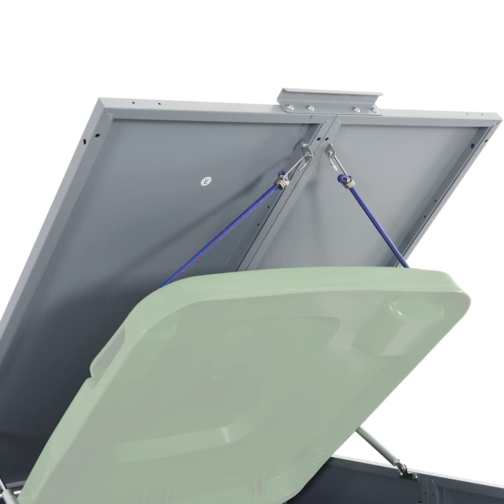 Πλαίσιο Κάδων Απορριμμάτων 4 Κάδοι Γκρι 276x79x117 εκ. Ατσάλι