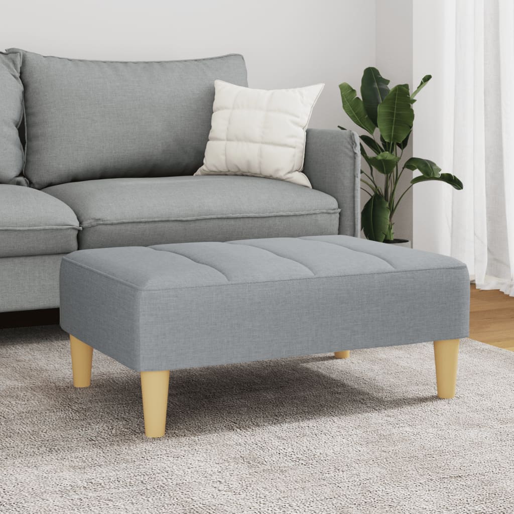 Υποπόδιο Ανοιχτό Γκρι 77x55x31 εκ. Υφασμάτινο