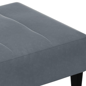 Υποπόδιο Σκούρο Γκρι 77x55x31 εκ. Βελούδινο - Pakobazaar