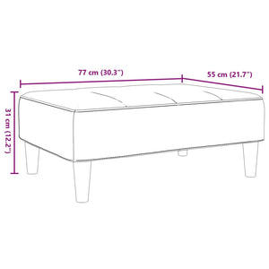 Υποπόδιο Σκούρο Γκρι 77x55x31 εκ. Βελούδινο - Pakobazaar