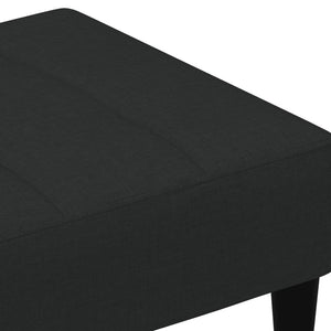 Υποπόδιο Μαύρο 77x55x31 εκ. Βελούδινο - Pakobazaar
