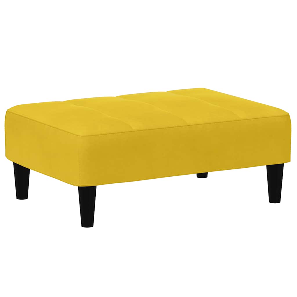 Σκαμπό/Υποπόδιο Κίτρινο 77x55x31 εκ. Βελούδινο - Pakobazaar