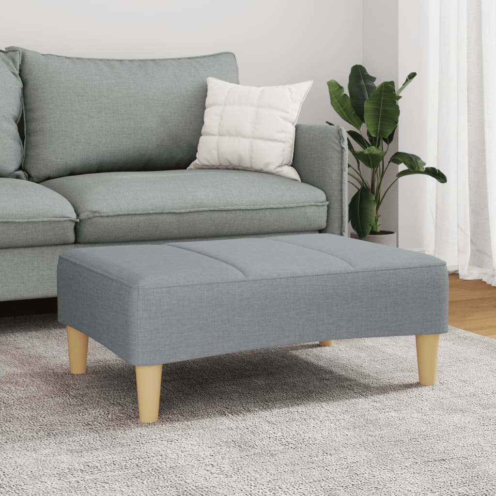 Υποπόδιο Ανοιχτό Γκρι 77x55x31 εκ. Υφασμάτινο