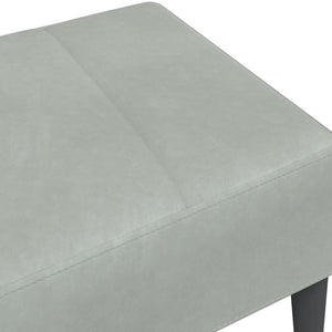 Υποπόδιο Ανοιχτό Γκρι 77x55x31 εκ. Βελούδινο