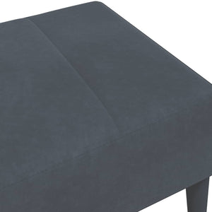 Υποπόδιο Σκούρο Γκρι 77x55x31 εκ. Βελούδινο