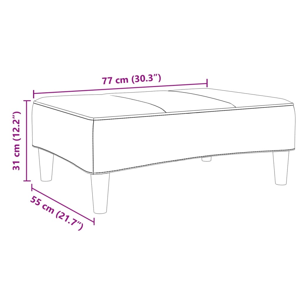 Υποπόδιο Σκούρο Πράσινο 77x55x31 εκ. Βελούδινο