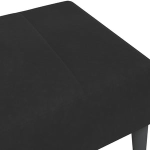 Υποπόδιο Μαύρο 77x55x31 εκ. Βελούδινο - Pakobazaar
