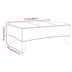 Υποπόδιο Μαύρο 77x55x31 εκ. Βελούδινο - Pakobazaar