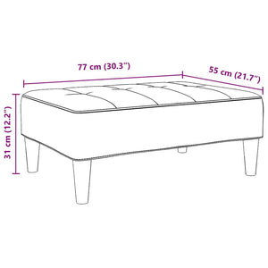Υποπόδιο Μπλε 77x55x31 εκ. Βελούδινο - Pakobazaar
