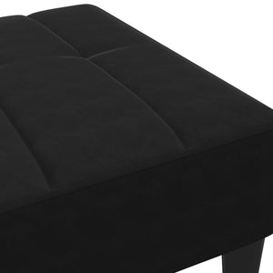 Υποπόδιο Μαύρο 77x55x31 εκ. Βελούδινο - Pakobazaar
