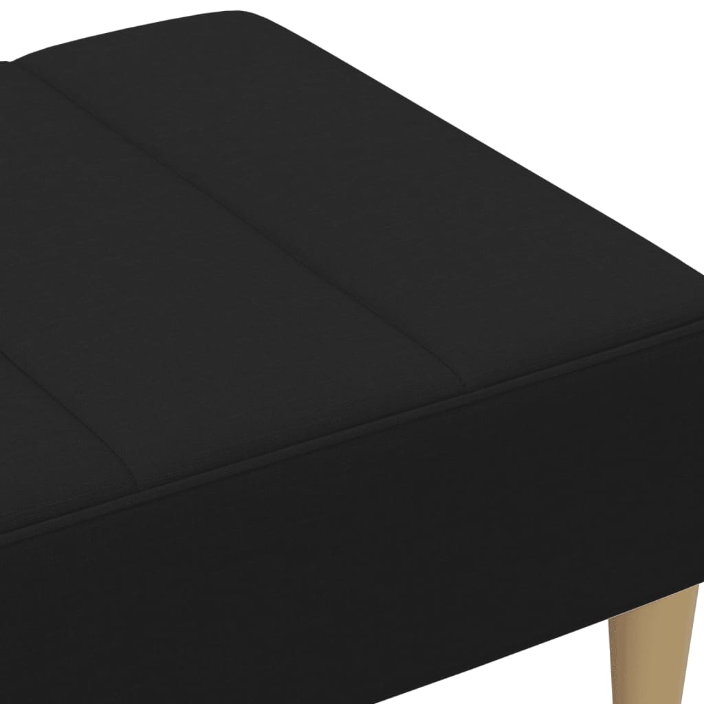 Υποπόδιο Μαύρο 77x55x31 εκ. Υφασμάτινο