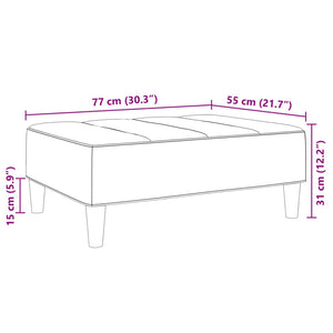 Υποπόδιο Μαύρο 77x55x31 εκ. Βελούδινο - Pakobazaar