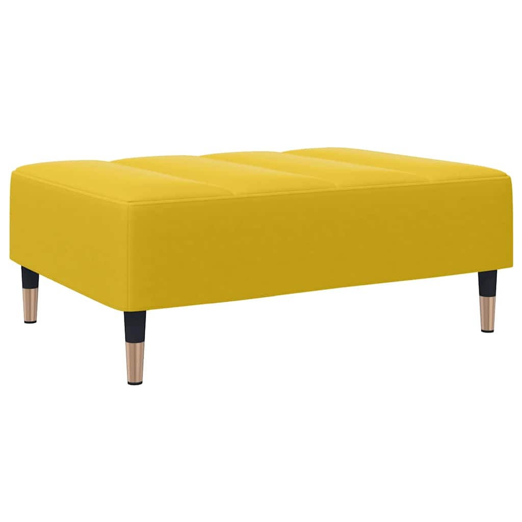 Σκαμπό/Υποπόδιο Κίτρινο 77x55x31 εκ. Βελούδινο