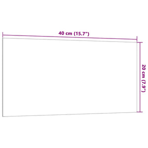 Πίνακας Επιτοίχιος Μαγνητικός Μαύρος 40 x 20 εκ. Ψημένο Γυαλί