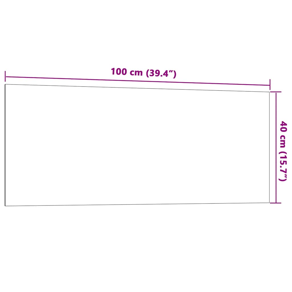 Πίνακας Επιτοίχιος Μαγνητικός Μαύρος 100 x 40 εκ. Ψημένο Γυαλί
