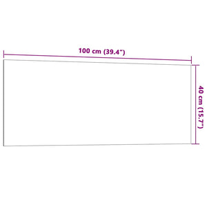 Πίνακας Επιτοίχιος Μαγνητικός Μαύρος 100 x 40 εκ. Ψημένο Γυαλί