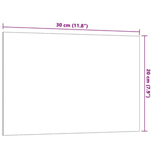Πίνακας Επιτοίχιος Μαγνητικός Λευκός 30 x 20 εκ. Ψημένο Γυαλί