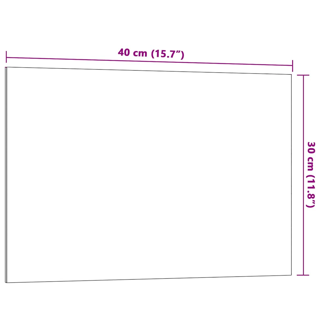 Πίνακας Επιτοίχιος Μαγνητικός Λευκός 40 x 30 εκ. Ψημένο Γυαλί