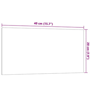 Πίνακας Επιτοίχιος Μαγνητικός Λευκός 40 x 20 εκ. Ψημένο Γυαλί
