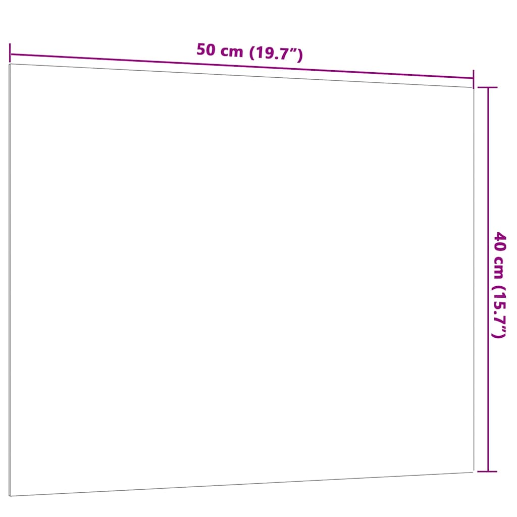 Πίνακας Επιτοίχιος Μαγνητικός Λευκός 50 x 40 εκ. Ψημένο Γυαλί