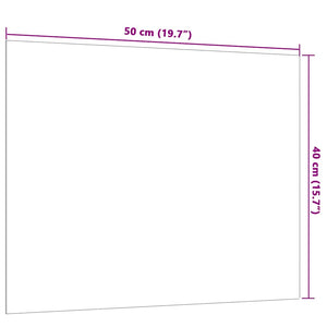 Πίνακας Επιτοίχιος Μαγνητικός Λευκός 50 x 40 εκ. Ψημένο Γυαλί