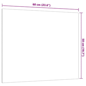 Πίνακας Επιτοίχιος Μαγνητικός Λευκός 60 x 50 εκ. Ψημένο Γυαλί