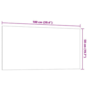Πίνακας Επιτοίχιος Μαγνητικός Λευκός 100 x 50 εκ. Ψημένο Γυαλί