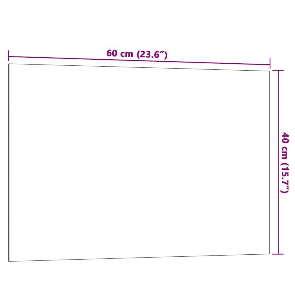 Πίνακας Επιτοίχιος Μαγνητικός Λευκός 60 x 40 εκ. Ψημένο Γυαλί
