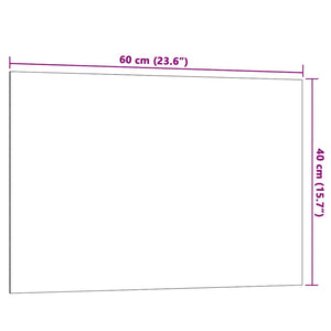 Πίνακας Επιτοίχιος Μαγνητικός Λευκός 60 x 40 εκ. Ψημένο Γυαλί