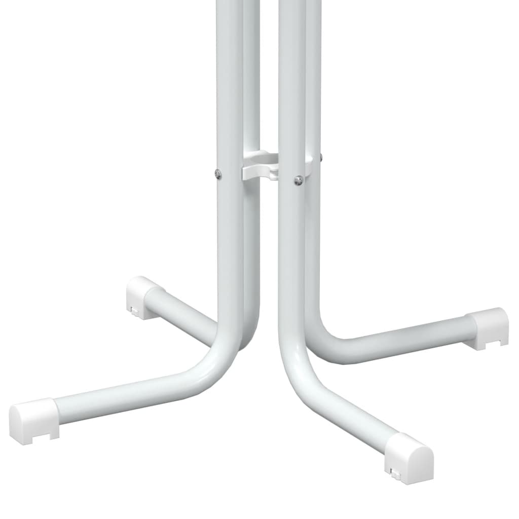 Τραπέζι Μπαρ Λευκή Ø60x110 εκ. από Επεξεργασμένο Ξύλο/Ατσάλι