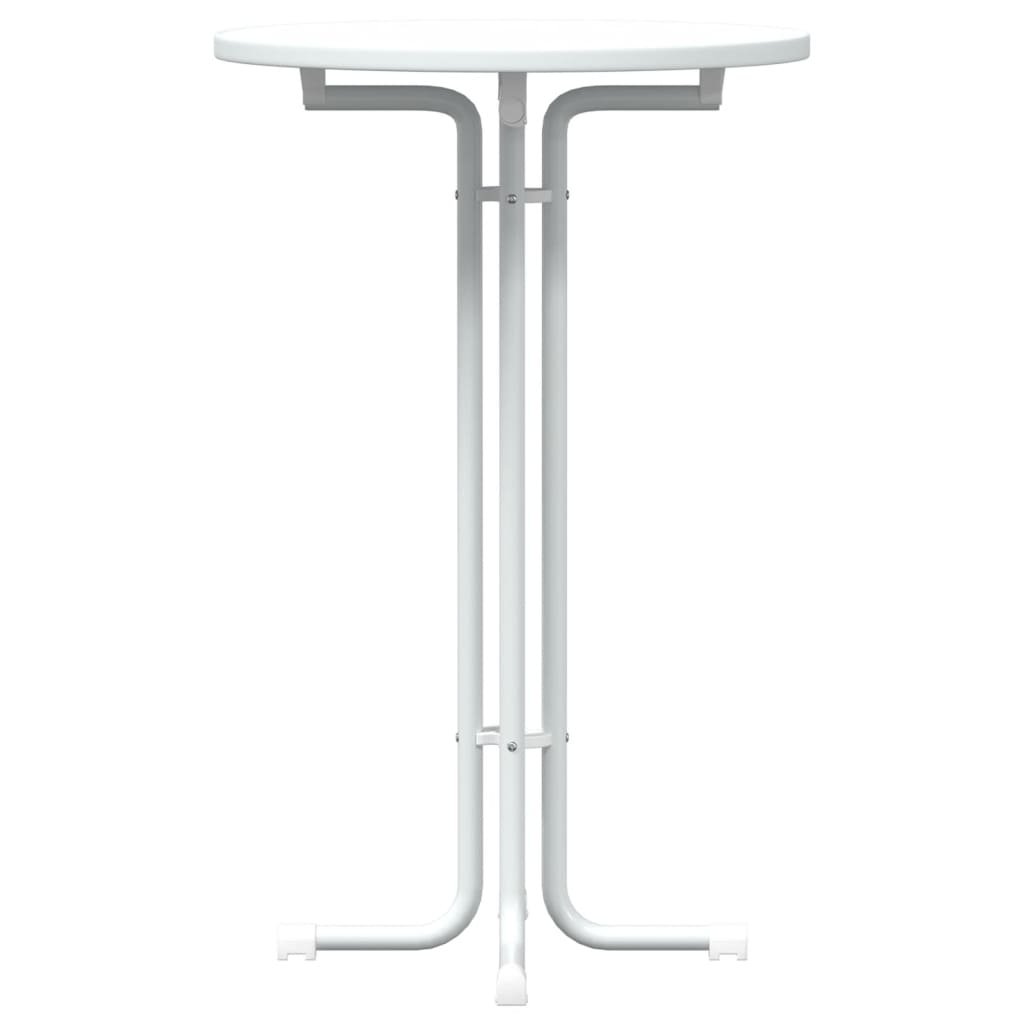 Τραπέζι Μπαρ Λευκή Ø70x110 εκ. από Επεξεργασμένο Ξύλο/Ατσάλι