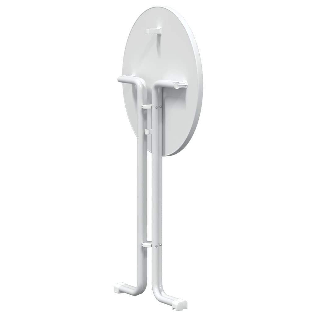 Τραπέζι Μπαρ Λευκή Ø70x110 εκ. από Επεξεργασμένο Ξύλο/Ατσάλι