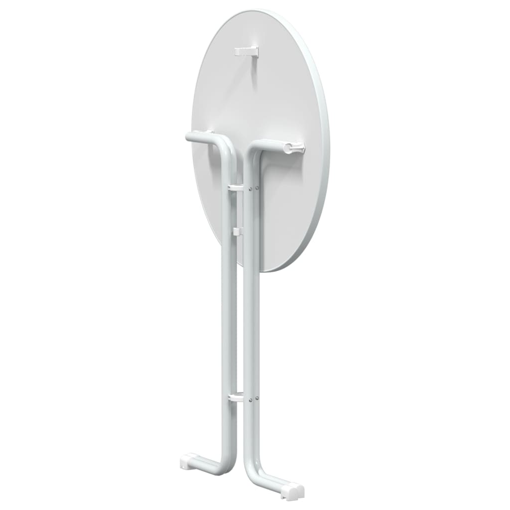 Τραπέζι Μπαρ Λευκή Ø80x110 εκ. από Επεξεργασμένο Ξύλο/Ατσάλι - Pakobazaar