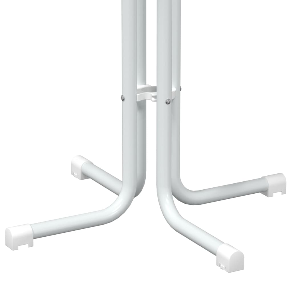 Τραπέζι Μπαρ Λευκή Ø80x110 εκ. από Επεξεργασμένο Ξύλο/Ατσάλι - Pakobazaar