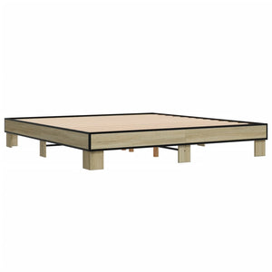 Πλαίσιο Κρεβατιού Sonoma Δρυς 160x200 εκ. Επεξ. Ξύλο & Μέταλλο